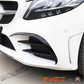 Gloss Black Front Bumper Side Upper Blade Canards Spoiler Bodykit for Mercedes - Benz C - Class C205 S205 W205 AMG Package & C43 2019 - 2021 - Mars Performance